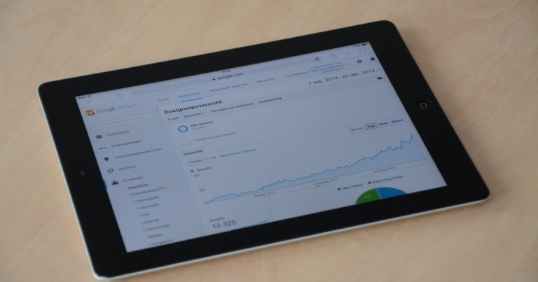 Tablette web analitiği paneli